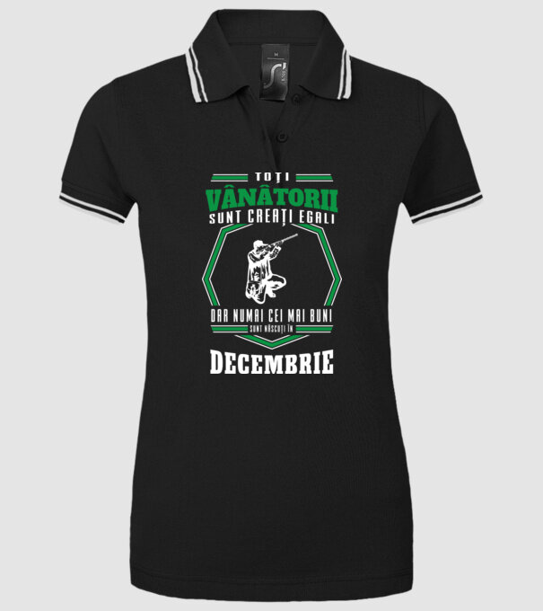 Toți vânătorii sunt creați egali, dar numai cei mai buni sunt născuți în decembrie model negru pe tricou