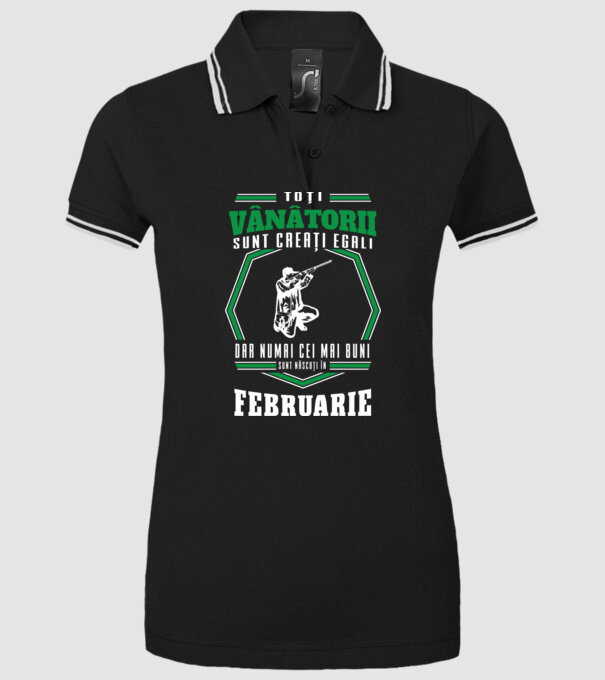 Toți vânătorii sunt creați egali, dar numai cei mai buni sunt născuți în februarie model negru pe tricou