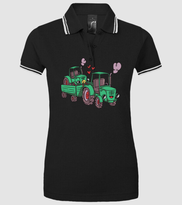 TRACTOR model negru pe tricou
