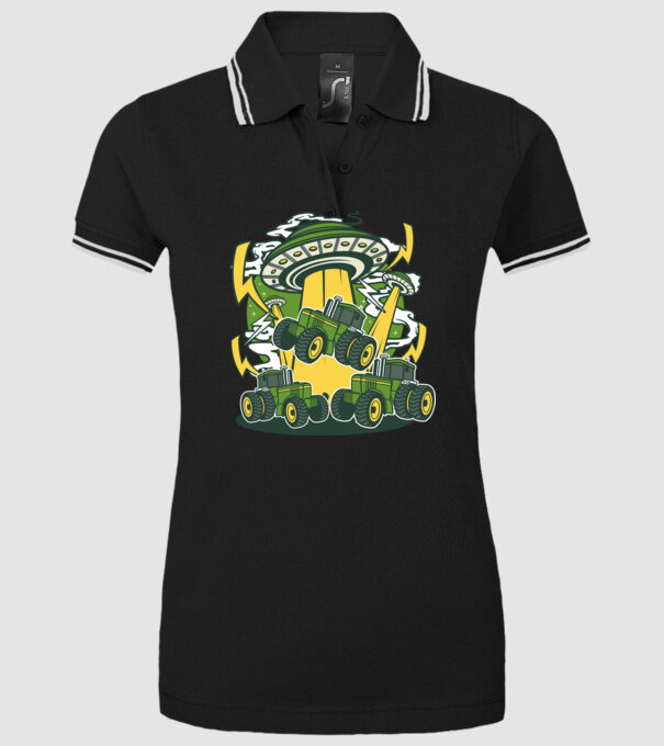 TRACTOR model negru pe tricou