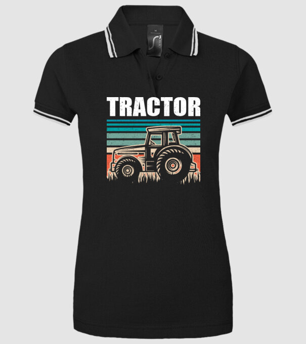 TRACTOR model negru pe tricou