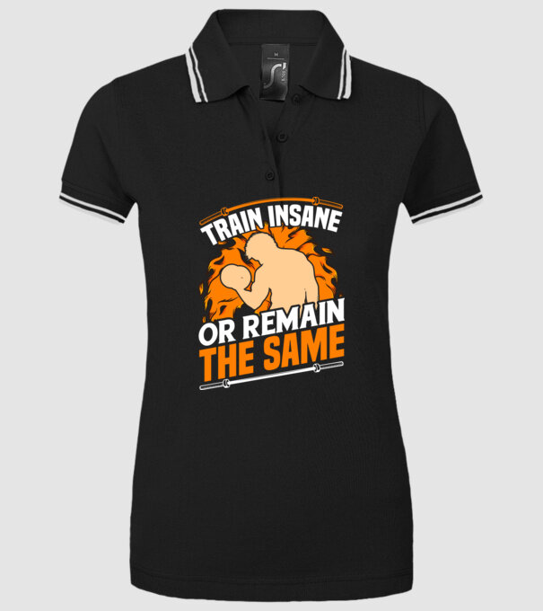 Train insane model negru pe tricou