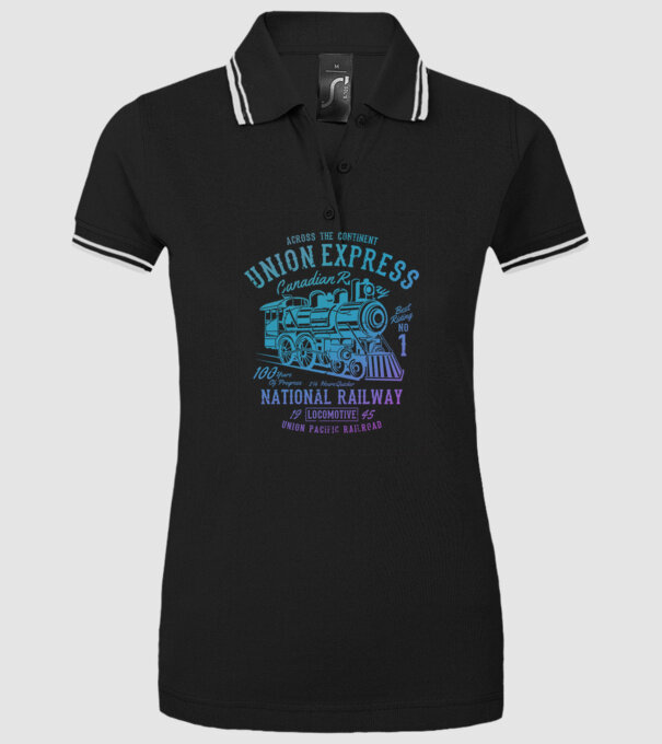 Trenuri model negru pe tricou