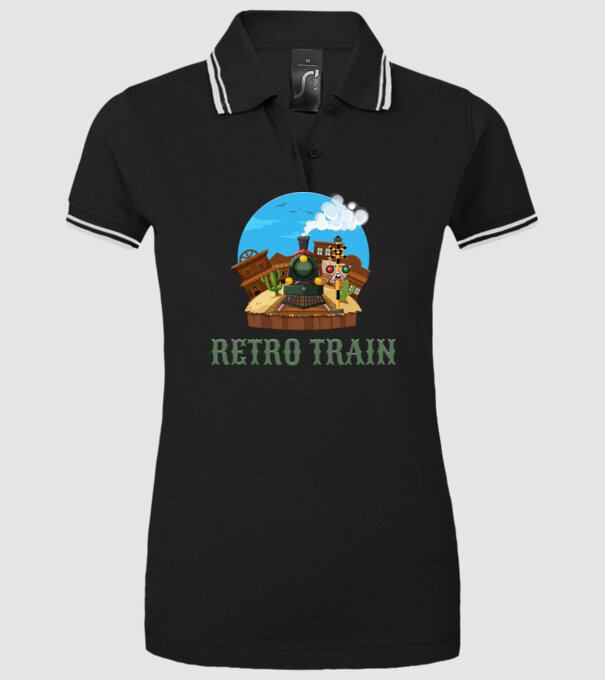 Trenuri model negru pe tricou