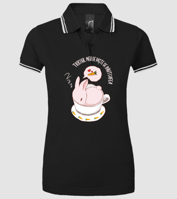 tricoul meu de Paște de băut cafea model negru pe tricou