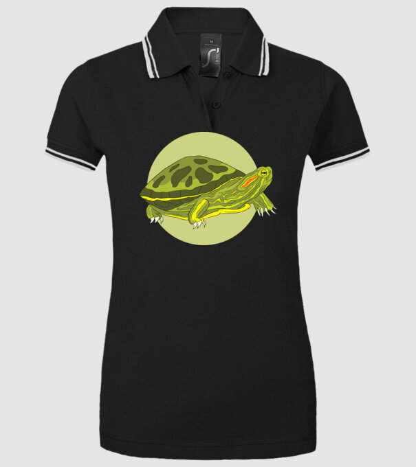 Turtle model negru pe tricou