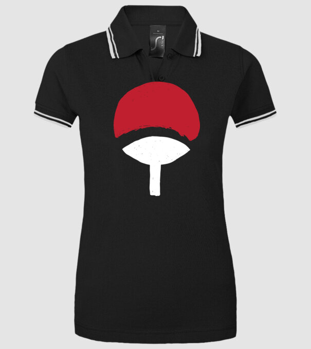 Uchiha logo model negru pe tricou