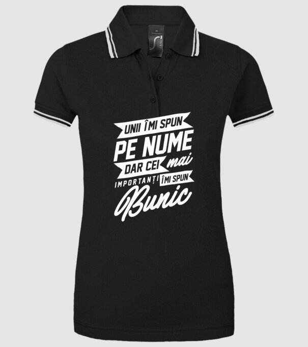 Unii îmi spun pe nume, dar cei mai importanți îmi spun bunic model negru pe tricou