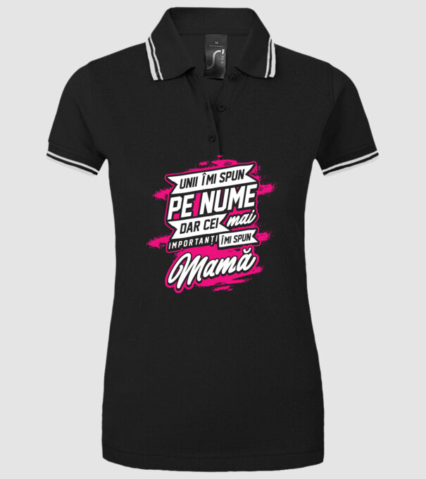 Unii îmi spun pe nume, dar cei mai importanți îmi spun mamă model negru pe tricou