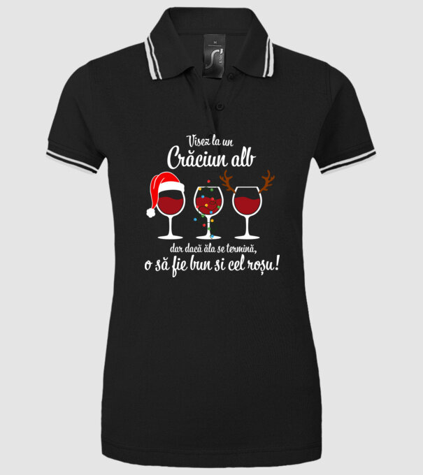 Visez la un Crăciun alb, dar dacă ăla se termină, o să fie bun si cel roșu model negru pe tricou