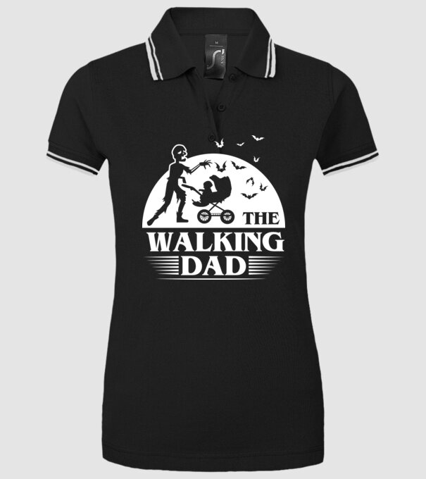 Walking dad model negru pe tricou