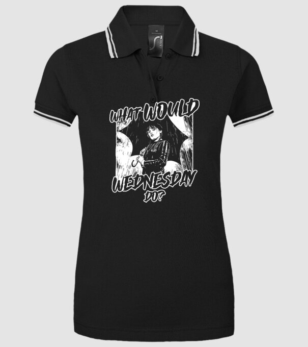 What would Wednesday do model negru pe tricou