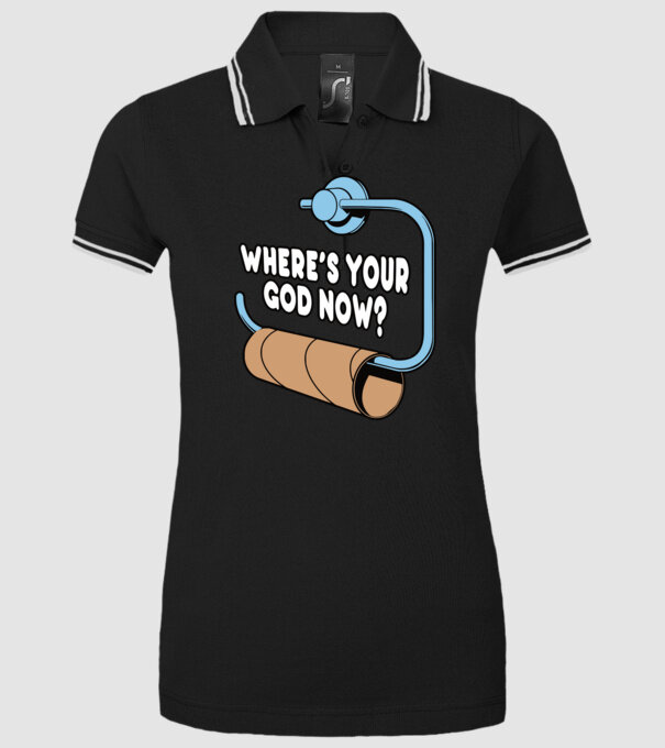 Where's your god now model negru pe tricou