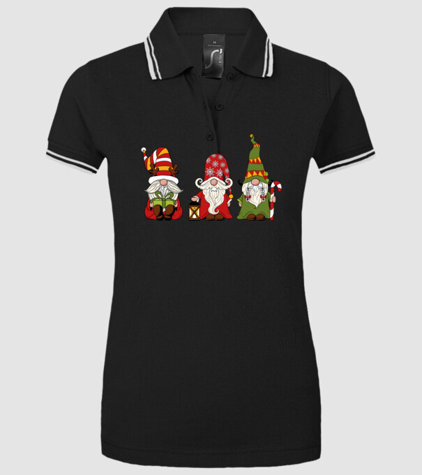Xmas gnomes 2 model negru pe tricou
