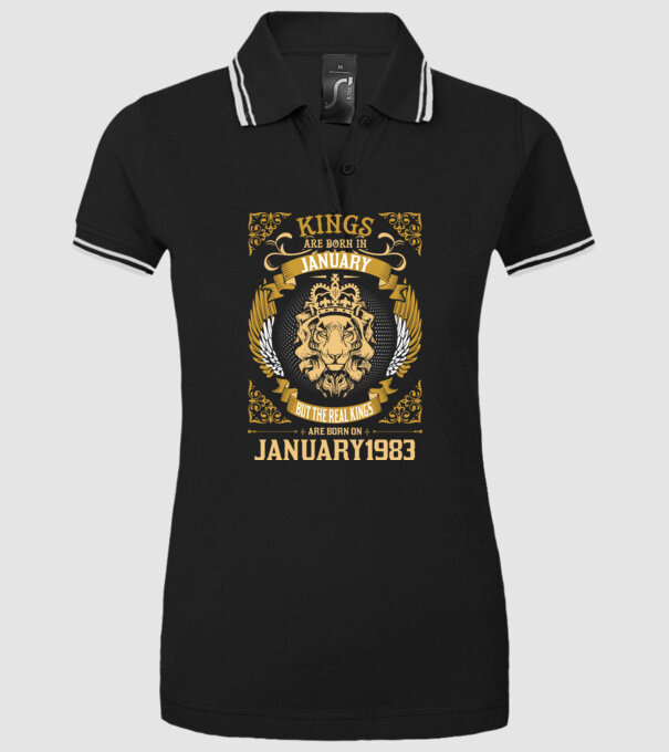 Ziua de naștere a Leului 1983 january model negru pe tricou
