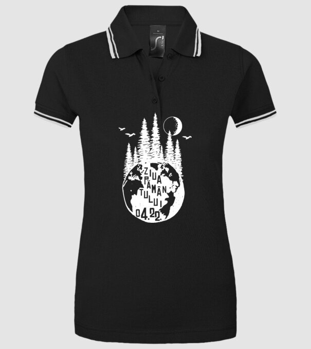 Ziua Pământului 22.04. model negru pe tricou