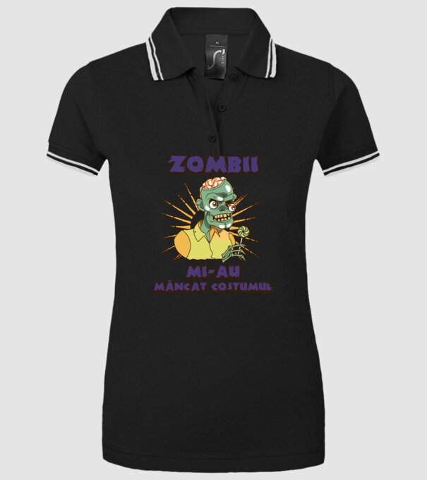 Zombii mi-au mâncat costumul model negru pe tricou