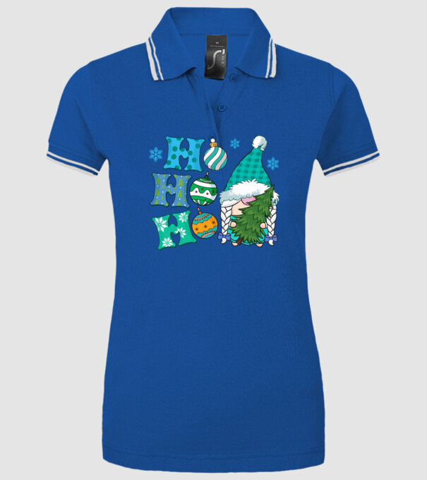 Ho-ho-ho gnome model albastru regal pe tricou