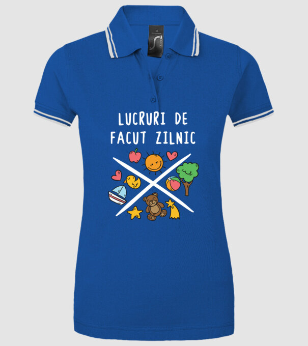 lucruri de făcut zilnic model albastru regal pe tricou