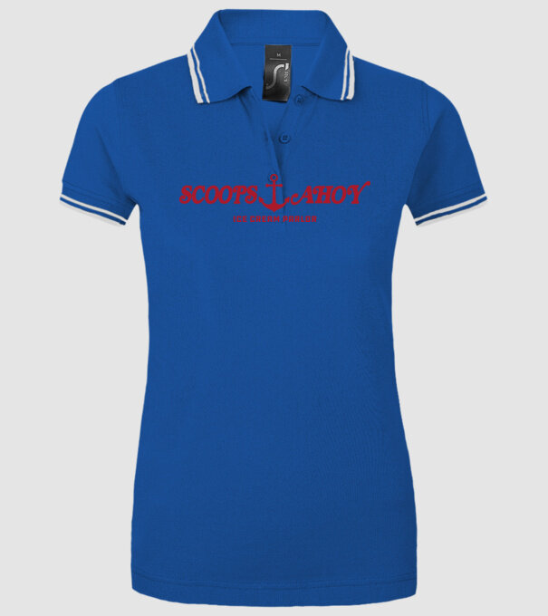 scoops and ahoy stranger things model albastru regal pe tricou