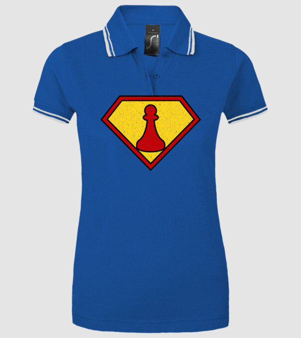 SuperChess pion de șah model albastru regal pe tricou