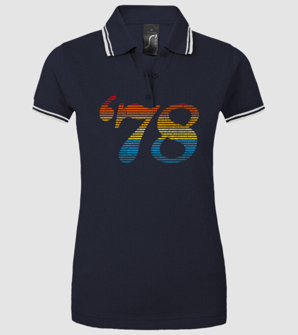 Retro Birthday 1978 model albastru închis pe tricou
