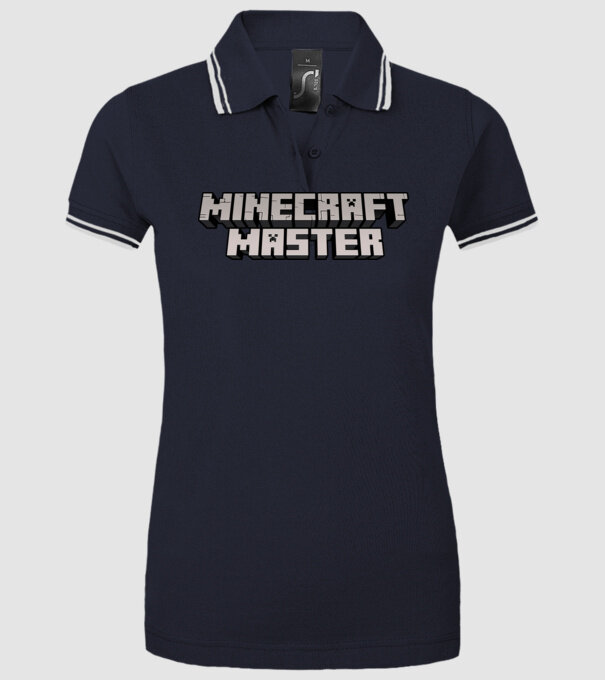 Minecraft Master model albastru închis pe tricou