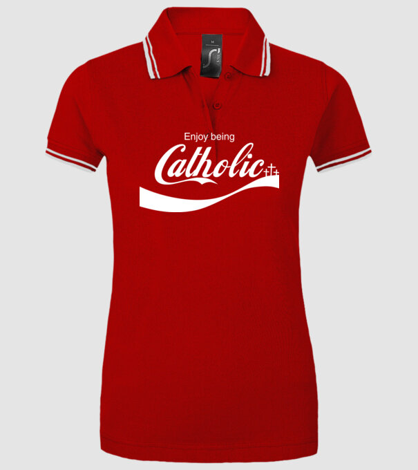 ChatoliCoke model roșu pe tricou