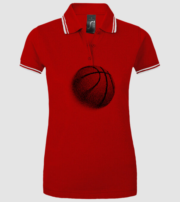 Basketball model roșu pe tricou