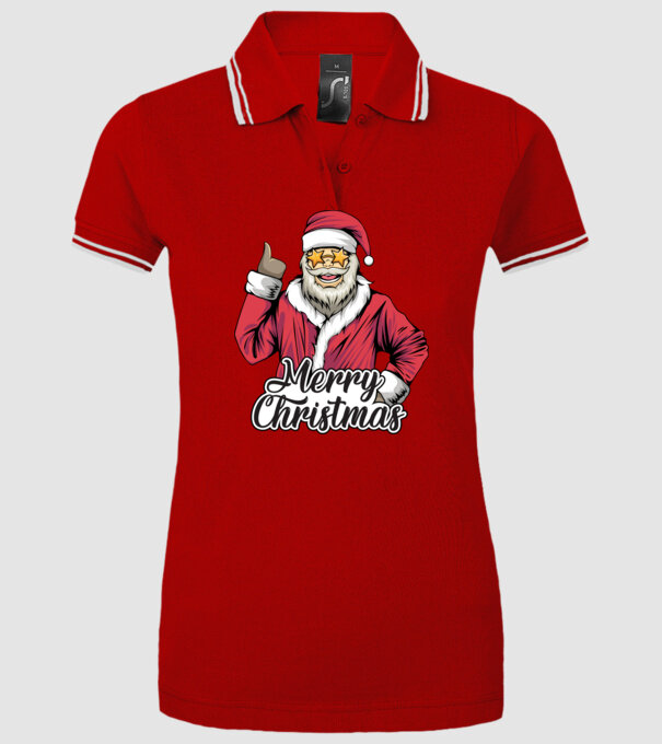 Merry christmas Santa model roșu pe tricou