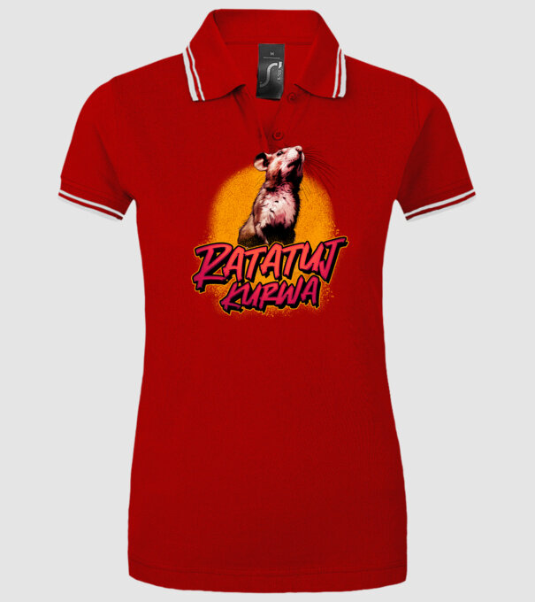 Ratatuj kurwa model roșu pe tricou