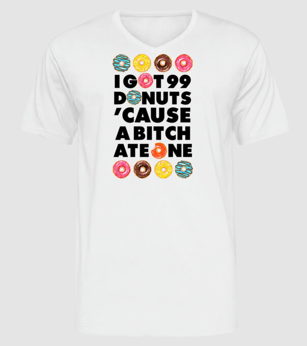A bitch eat one model alb pe tricou