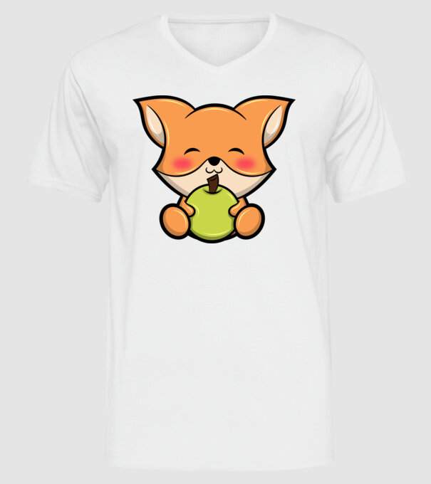 Baby Fox model alb pe tricou