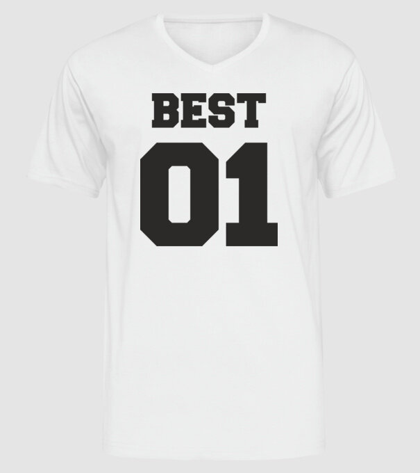 Best 01 model alb pe tricou