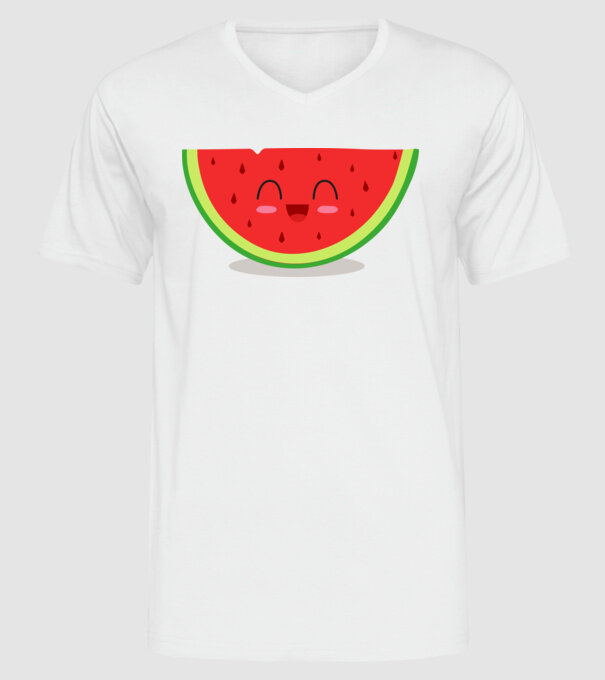 Pepene model alb pe tricou