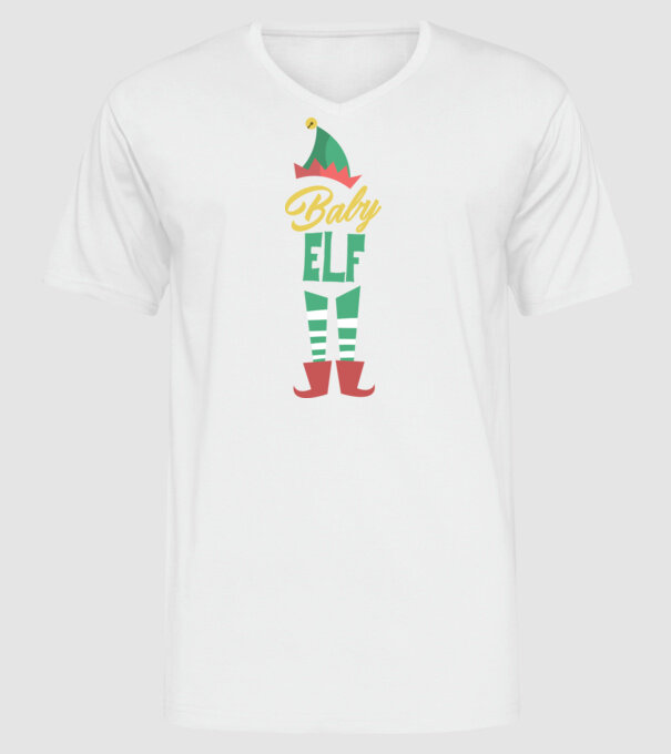 Elf family baby model alb pe tricou