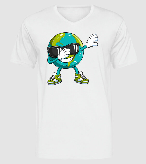 Pământ DAB Ziua Pământului model alb pe tricou