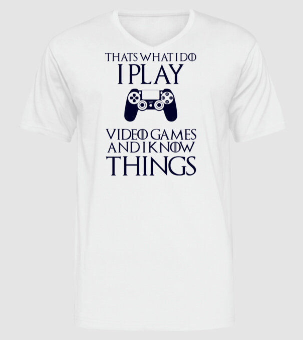 Gaming of Thrones model alb pe tricou