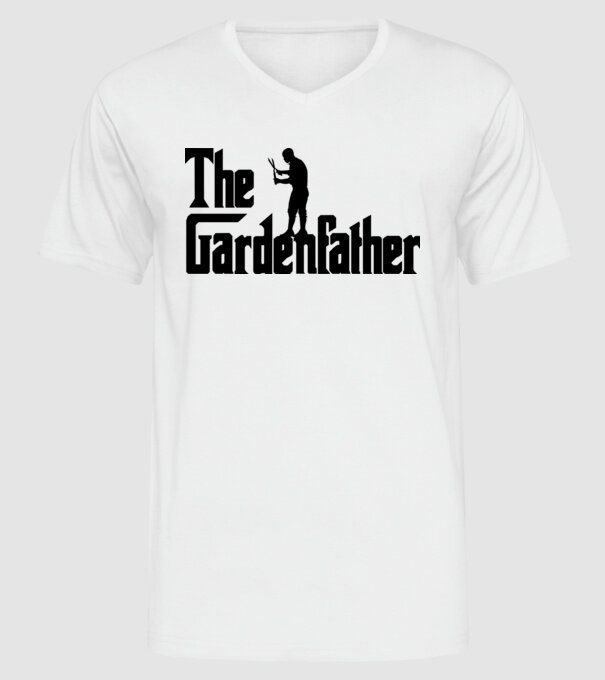 The Gardenfather model alb pe tricou