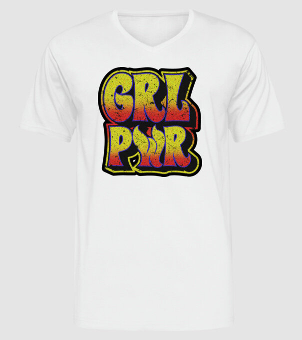 Girl power model alb pe tricou