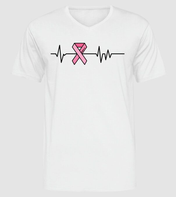 Heartbeat faith model alb pe tricou