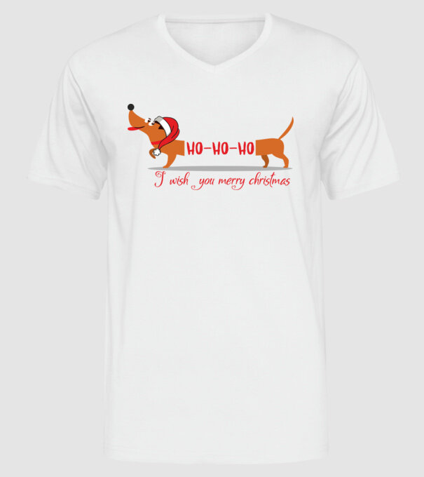 HoHoHo model alb pe tricou