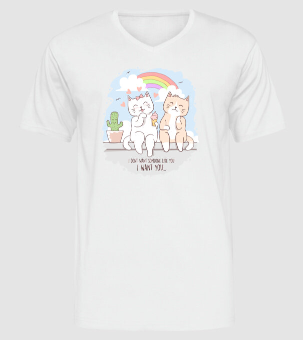 i dont want someone like you model alb pe tricou