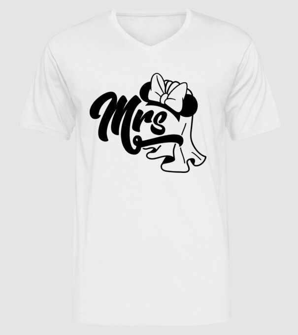 Mrs Mouse model alb pe tricou
