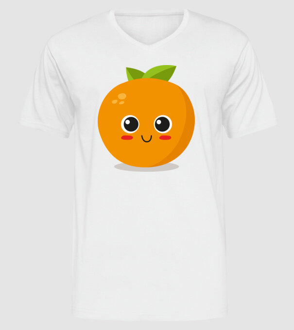 Portocală model alb pe tricou
