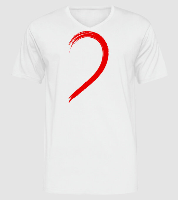 Inimă pereche stânga model alb pe tricou