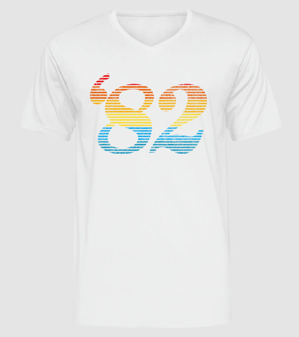 Retro Birthday 1982 model alb pe tricou