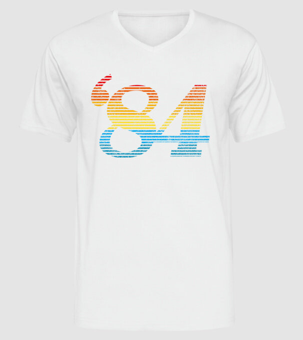 Retro Birthday 1984 model alb pe tricou