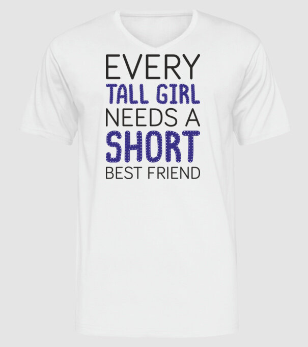 Short Freind model alb pe tricou