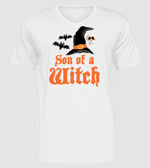 Son of a witch model alb pe tricou